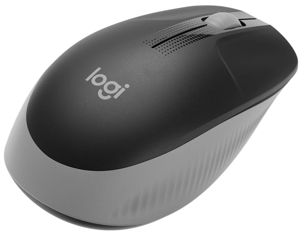 Logitech myš M190/ optická/ bezdrátová/ USB/ 3 tlačítka/ šedá/ 1000dpi