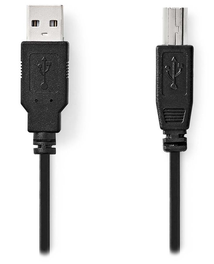 NEDIS kabel USB 2.0/ zástrčka USB-A - zástrčka USB-B/ k tiskárně apod./ černý/ bulk/ 3m