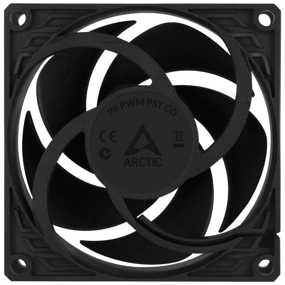 ARCTIC P8 PWM PST CO black ventilátor 80mm / PWM / PST / černý