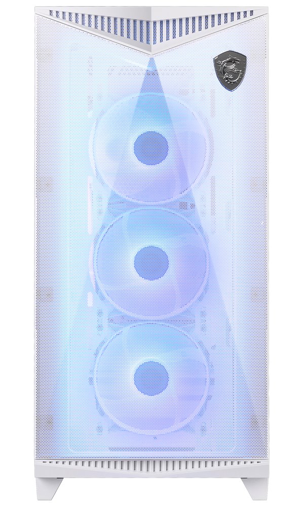 POŠKOZENÝ OBAL - MSI skříň MPG GUNGNIR 300R AIRFLOW WHITE/ bez zdroje/ bílý/ levé temperované sklo/ 4x 120 mm A-RGB fan/ 1x US...