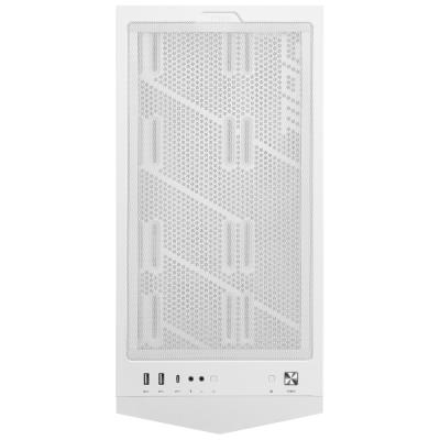 POŠKOZENÝ OBAL - MSI skříň MPG GUNGNIR 300R AIRFLOW WHITE/ bez zdroje/ bílý/ levé temperované sklo/ 4x 120 mm A-RGB fan/ 1x US...