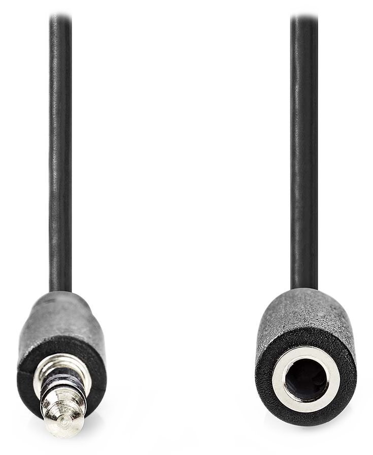 NEDIS prodlužovací stereo audio kabel s jackem/ zástrčka 3,5 mm - zásuvka 3,5 mm/ černý/ bulk/ 10m