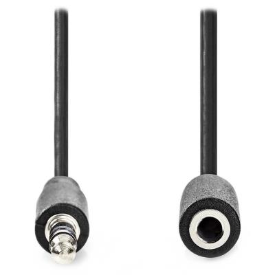 NEDIS prodlužovací stereo audio kabel s jackem/ zástrčka 3,5 mm - zásuvka 3,5 mm/ černý/ bulk/ 5m