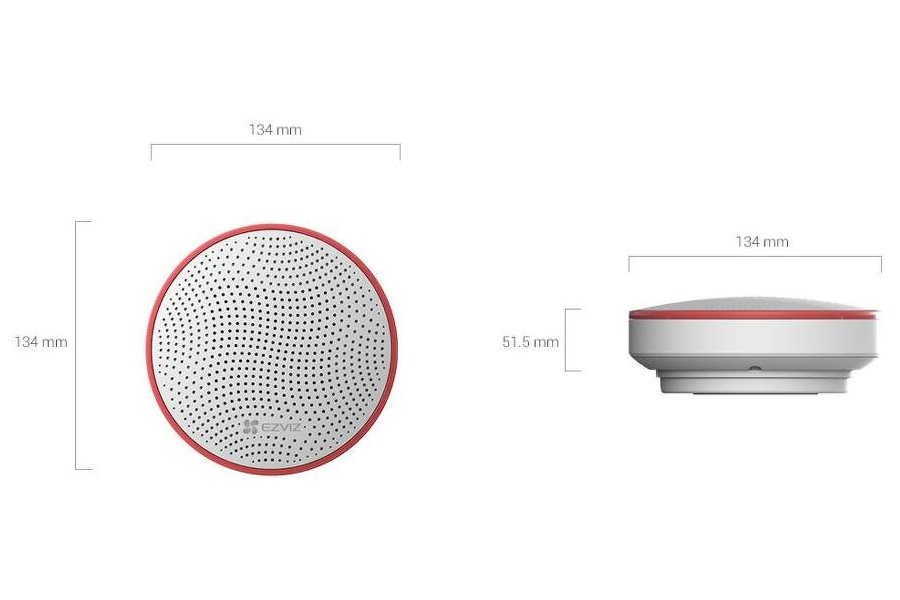 EZVIZ chytrá venkovní siréna T9C/ IP54/ Wi-Fi/ 4x CR123A/ Externí DC 12V/ ZigBee 3.0/ bílá