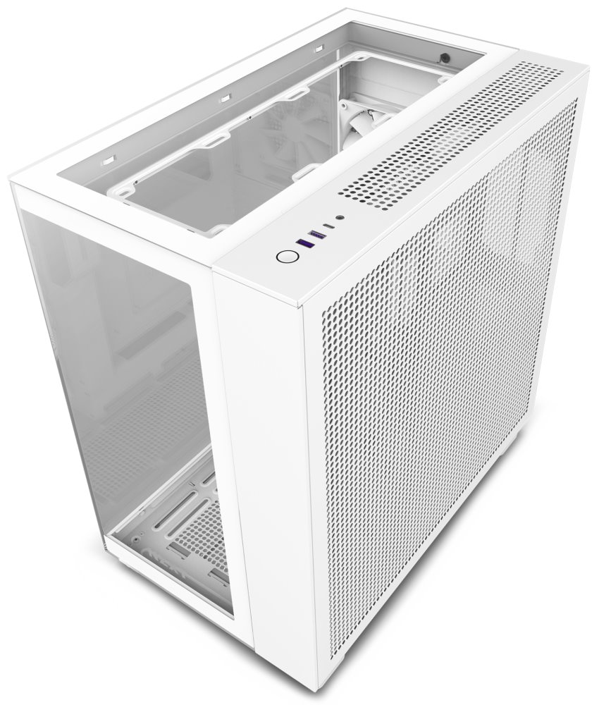 POŠKOZENÝ OBAL - NZXT skříň H9 Elite dvoukomorová ATX / 3xRGB 120 mm / 1x 120mm fan / prosklená / RGB&fan controler / bílá