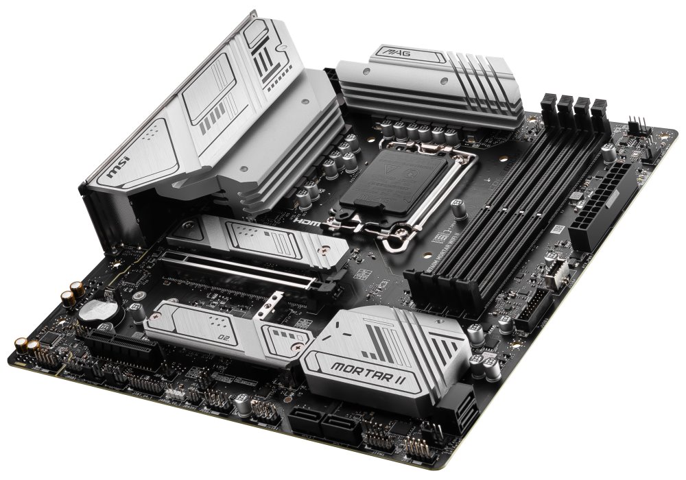 MSI MAG B760M MORTAR WIFI II / Intel B760 / LGA1700 / 4x DDR5 / 3x M.2 / HDMI / DP / USB-C / WiFi / mATX