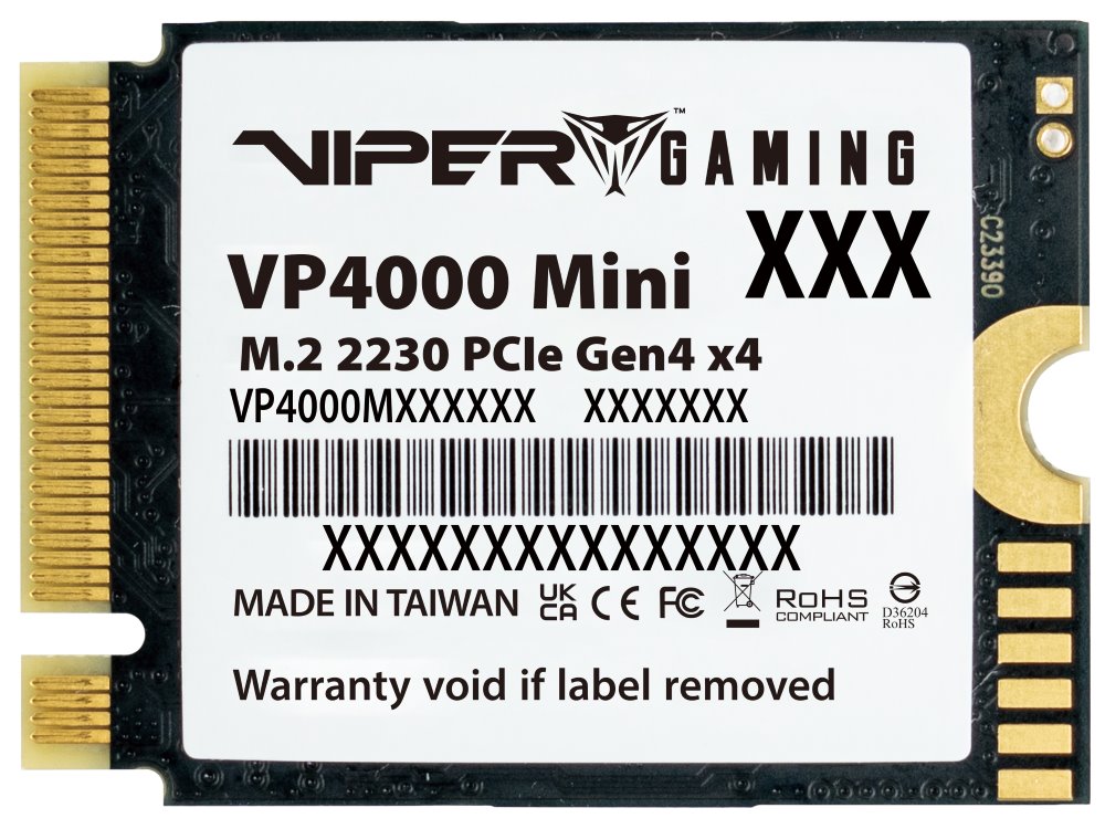 PATRIOT VIPER VP4000 Mini 2TB SSD / Interní / M.2 PCIe Gen4 x4 NVMe / 2230 /