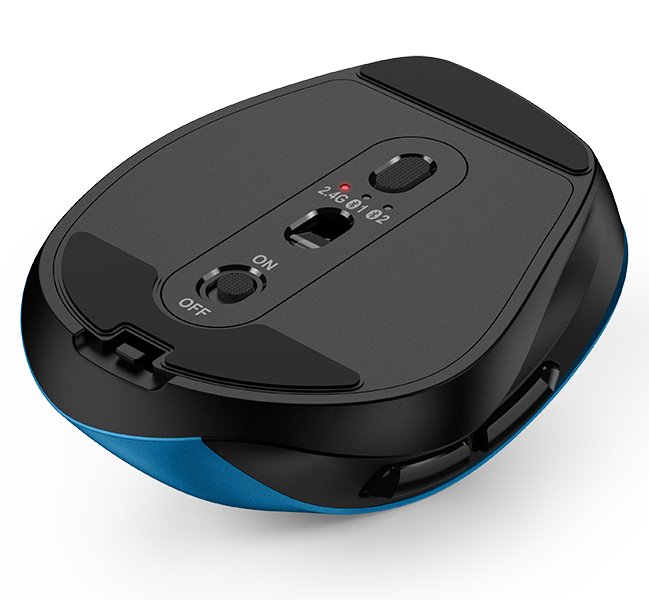 GENIUS Ergo 9000S Blue/ duální Bluetooth + 2,4GHz/ 2400 dpi/ bezdrátová/ tichá/ modrá