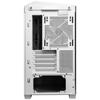 MSI skříň MAG PANO M100R PZ White/ bez zdroje/ levé a přední sklo/ 4x 120 mm A-RGB fan/ 1x USB-C/ 1x USB3.2/ bílá