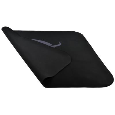 AROZZI Zona Quattro Black Grey/ ochranná podložka na podlahu/ 116 x 116 cm/ černá s šedým logem