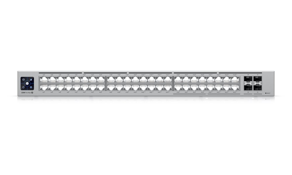 Ubiquiti UniFi Switch Pro Max 48 PoE - 16x 2.5GbE, 32x GbE, 4x SFP+, Etherlighting, PoE+/PoE++ (PoE budget 720W)