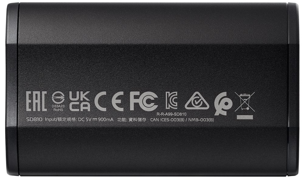 ADATA SD810 500GB SSD / Externí / USB 3.2 Type-C / 2000MB/s Read/Write / černý