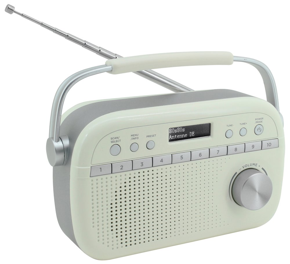Soundmaster DAB280BE rádio/ DAB+/ UKW/ RDS/ Budík/ Hodiny/ Bílé