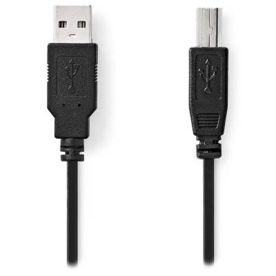 NEDIS kabel USB 2.0/ zástrčka USB-A - zástrčka USB-B/ k tiskárně apod./ černý/ bulk/ 2m