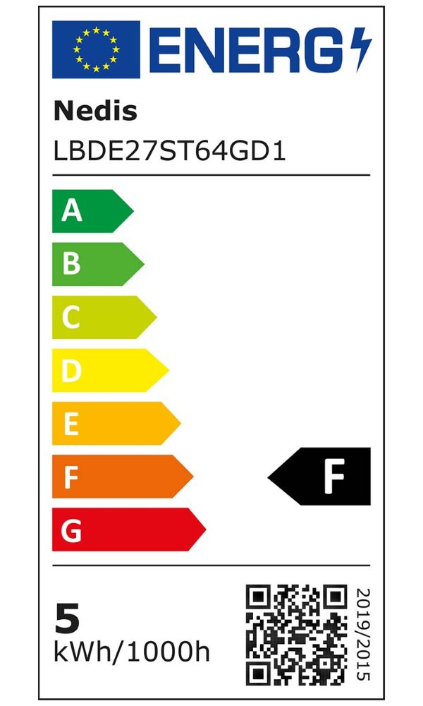 NEDIS LED žárovka E27/ ST64/ 4,9 W/ 220 V/ 470 lm/ 2100 K/ stmívatelná/ extra teplá bílá/ retro styl