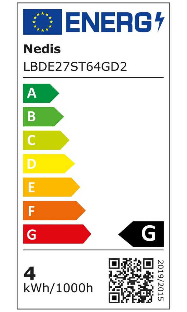 NEDIS LED žárovka E27/ ST64/ 3,8 W/ 220 V/ 250 lm/ 2100 K/ stmívatelná/ extra teplá bílá/ retro styl