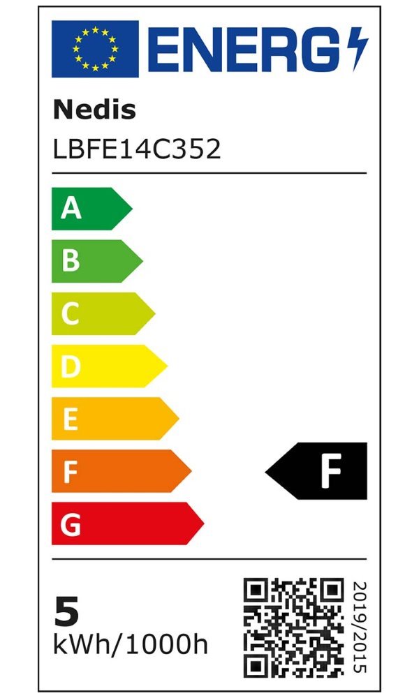 NEDIS LED žárovka E14/ svíčka/ 4,5 W/ 220 V/ 470 lm/ 2700 K/ stmívatelná/ teplá bílá/ retro styl/ čirá