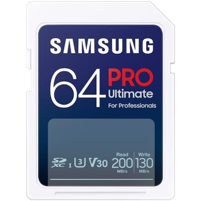 SAMSUNG PRO Ultimate SDXC 64GB + USB Adaptér / CL10 USH-I U3 / V30