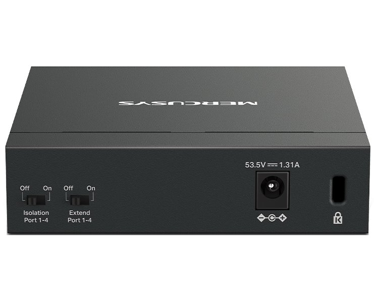 TP-Link Mercusys MS105GP Switch 5-Port, 4× Gigabit PoE+, 1× GLAN, 802.3af/at, 65 W