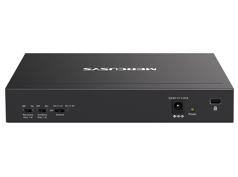 TP-Link Mercusys MS110P Switch 10-Port, 8x 10/100 Mbps PoE+, 2x LAN, 802.3af/at, 65 W