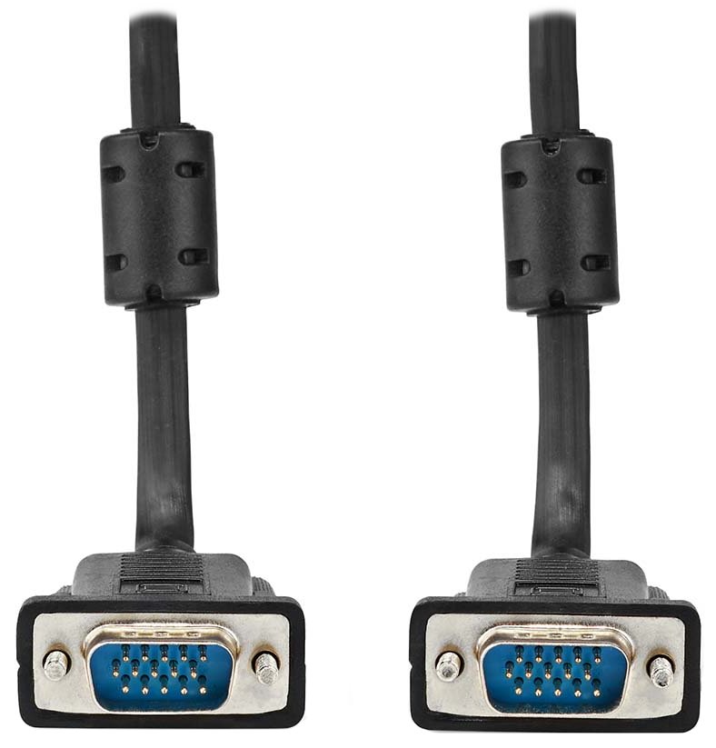 NEDIS kabel VGA (D-SUB)/ zástrčka VGA - zástrčka VGA/ černý/ bulk/ 10m