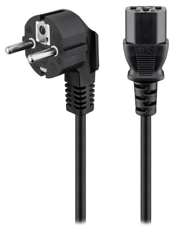 PremiumCord Kabel síťový 230V k počítači 1m
