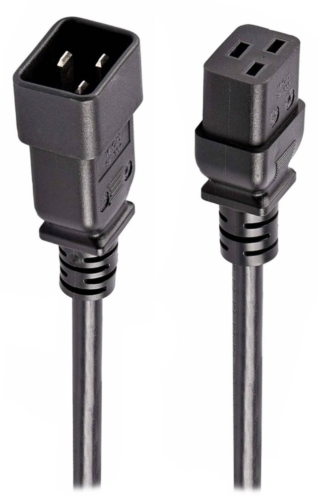 PremiumCord Kabel síťový prodlužovací  230V 16A 3m, konektory IEC 320 C19 - IEC 320 C20