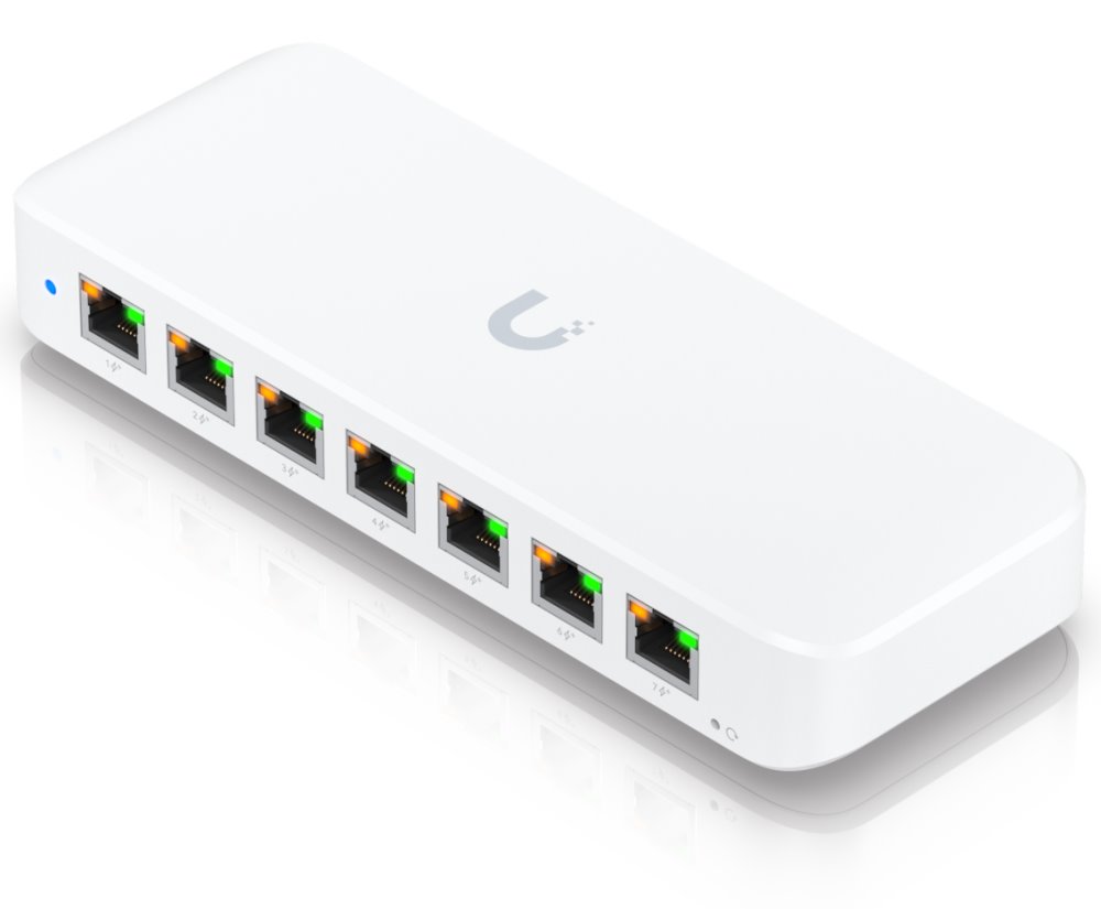 Ubiquiti UniFi Switch Ultra 210W - 8x GbE, 1x PoE++ In, 7x PoE+ Out (PoE budget 202W)