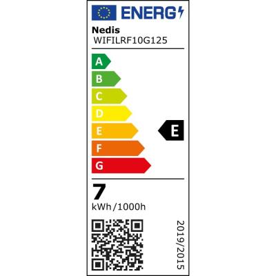 POŠKOZENÝ OBAL - NEDIS Wi-Fi chytrá LED žárovka s vláknem/ E27/ G125/ 7W/ 230V/ 806lm/ teplá bílá/ 1800 - 3000K/ stmívatelná