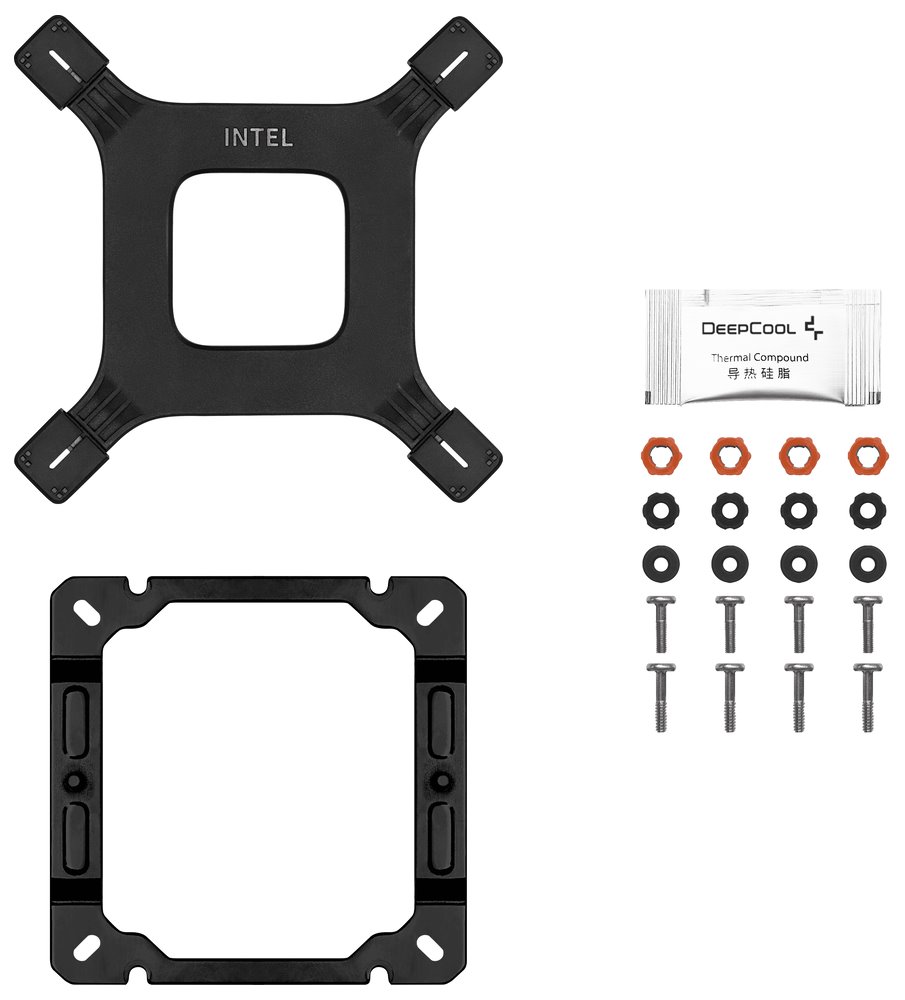 DEEPCOOL chladič AG400 DIGITAL PLUS širší / 120mm fan ARGB / 4x heatpipes / PWM / pro Intel i AMD / černý