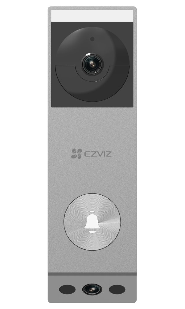 EZVIZ chytrý zvonek se dvěma kamerami EP3X Pro/ Wi-Fi/ videotelefon/ rozlišení 2048x1296/ IP65/ stříbrný