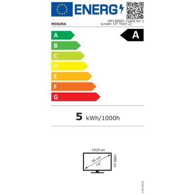 MISURA přenosné LCD monitory 14" 3M1400S1 pro notebooky o rozměru 14" až 18", jednokabelové řešení