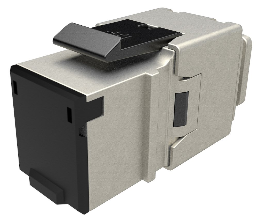 Solarix keystone c5e STP RJ45 černý pro kleště  SXKJ-5E-STP-BK-NA - multipack 24ks