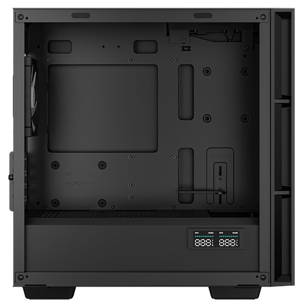 DEEPCOOL skříň CH360 Digital / mATX / 140mm +120 mm fan / USB 3.0 / USB-C /  mesh panel / prosklená bočnice / černá