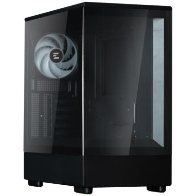 Zalman skříň P10 Black / miniT / 1x120mm fan ARGB / USB 3.0 / USB-C / temperované sklo / černá