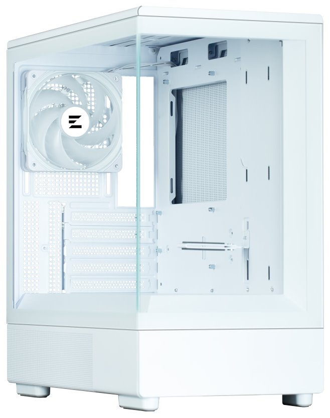 Zalman skříň P10 White / miniT / 1x120mm fan ARGB / USB 3.0 / USB-C / temperované sklo / bílá