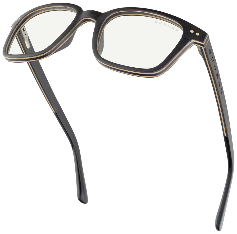 GUNNAR kancelářske/herní brýle MUIR EBONY * čírá PRO skla * BLF20 * GUNNAR focus