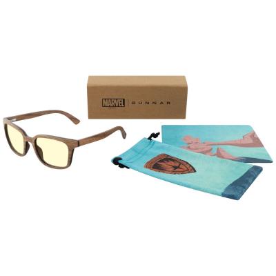 GUNNAR kancelářske/herní brýle GROOT WALNUT * jantárová skla * BLF 65 * GUNNAR focus