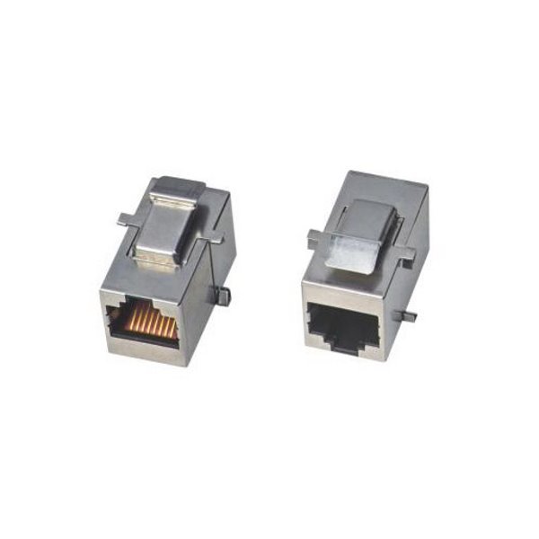 XtendLan Keystone/spojka, RJ45, CAT6, STP, stříbrný, instalace kabeláže bez narážení kabelů