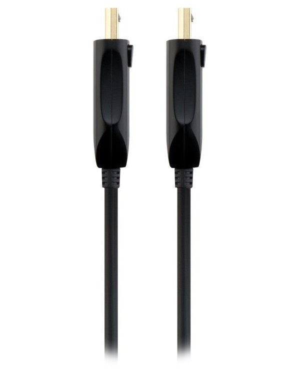 PremiumCord Optický DisplayPort 1.4 přípojný kabel M/M, zlacené konekt. 15m