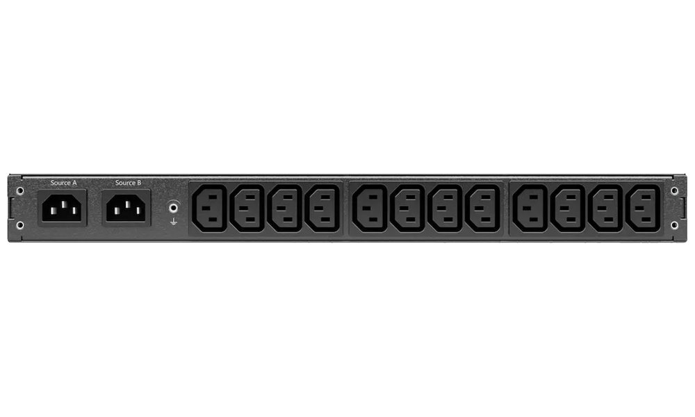 APC Rack Automatic Transfer Switch, 1U, 10A, 230V, C14 IN, 12 C13 OUT, 50 / 60Hz
