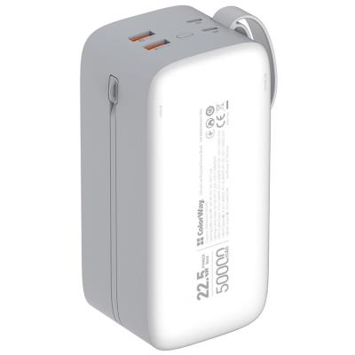 COLORWAY powerbanka/ 50 000mAh/ 1x USB QC3.0/ USB-C/ Lightning/ 22,5W/ Bílá