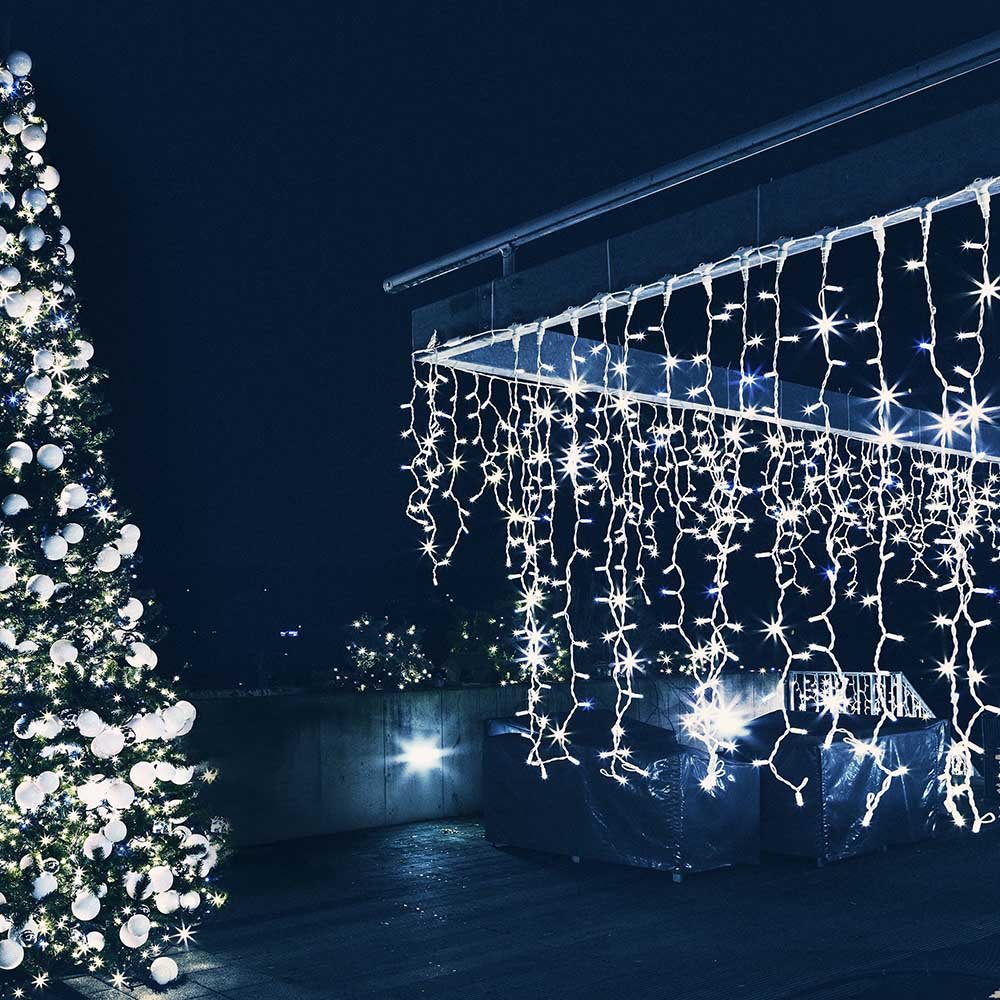 COLORWAY LED girlanda/ IP44 / 192 LED / délka 6m x 0,6m / studená bílá/ napájení AC, 220V, 6W