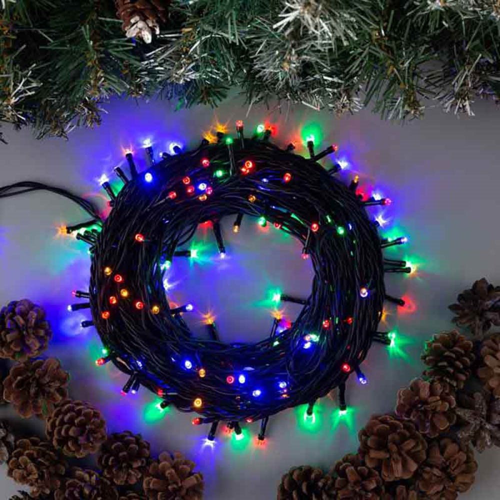 COLORWAY LED řetěz/ vnitřní / 100 LED / délka 10m / více barevný/ 8 funkcí/ napájení USB