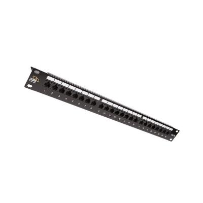 Solarix 19" Patch panel 24 x RJ45 CAT5E UTP 150 MHz černý 1U,  SX24-5E-UTP-BK