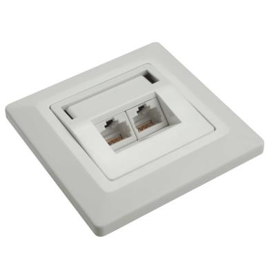 Solarix SX9-2-5E-UTP-WH Ethernetová Zásuvka pod omítku 2xRJ45 STP c5e