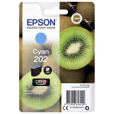 Epson inkoustová náplň/ C13T02F24010/ 202 Claria Premium ax / Expression Premium XP-6000/ 4,1ml/ azurová