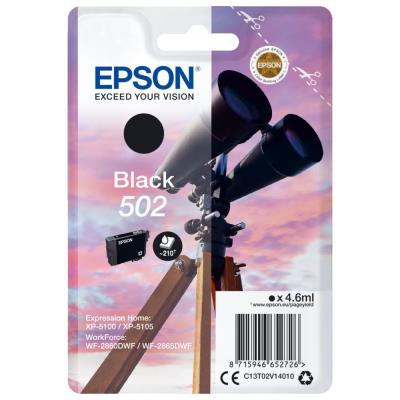 Epson inkoustová náplň/ C13T02V14010/ 502/ Expression Home XP-5100/ černá