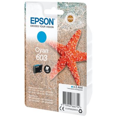 Epson inkoustová náplň/ C13T03U24010/ 603/ Expression Home XP-x100/ WF-28x0DWF/ azurová