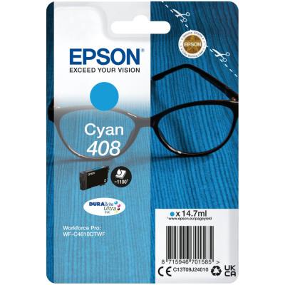 EPSON inkoustová náplň Singlepack 408 DURABrite Ultra Ink/ C4810DTWF/ azurová